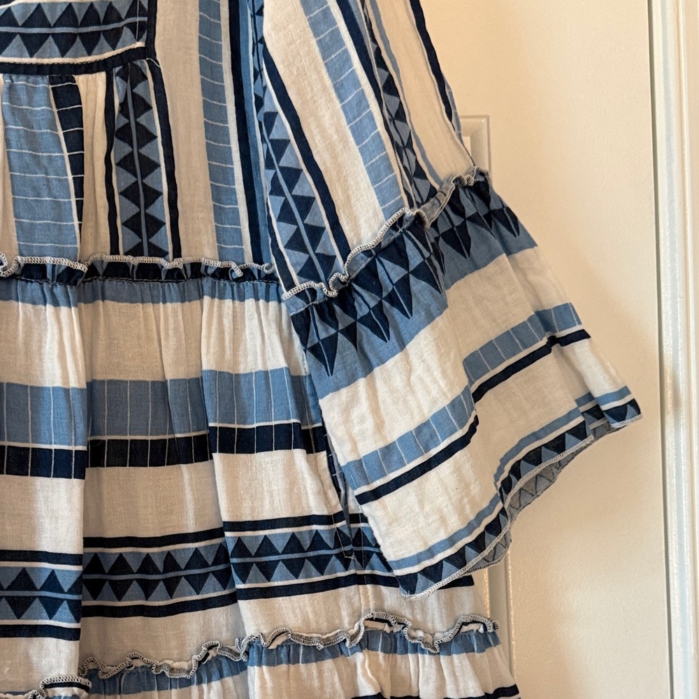 Elan Blue and White Striped Mini Dress - Picture 4 of 5